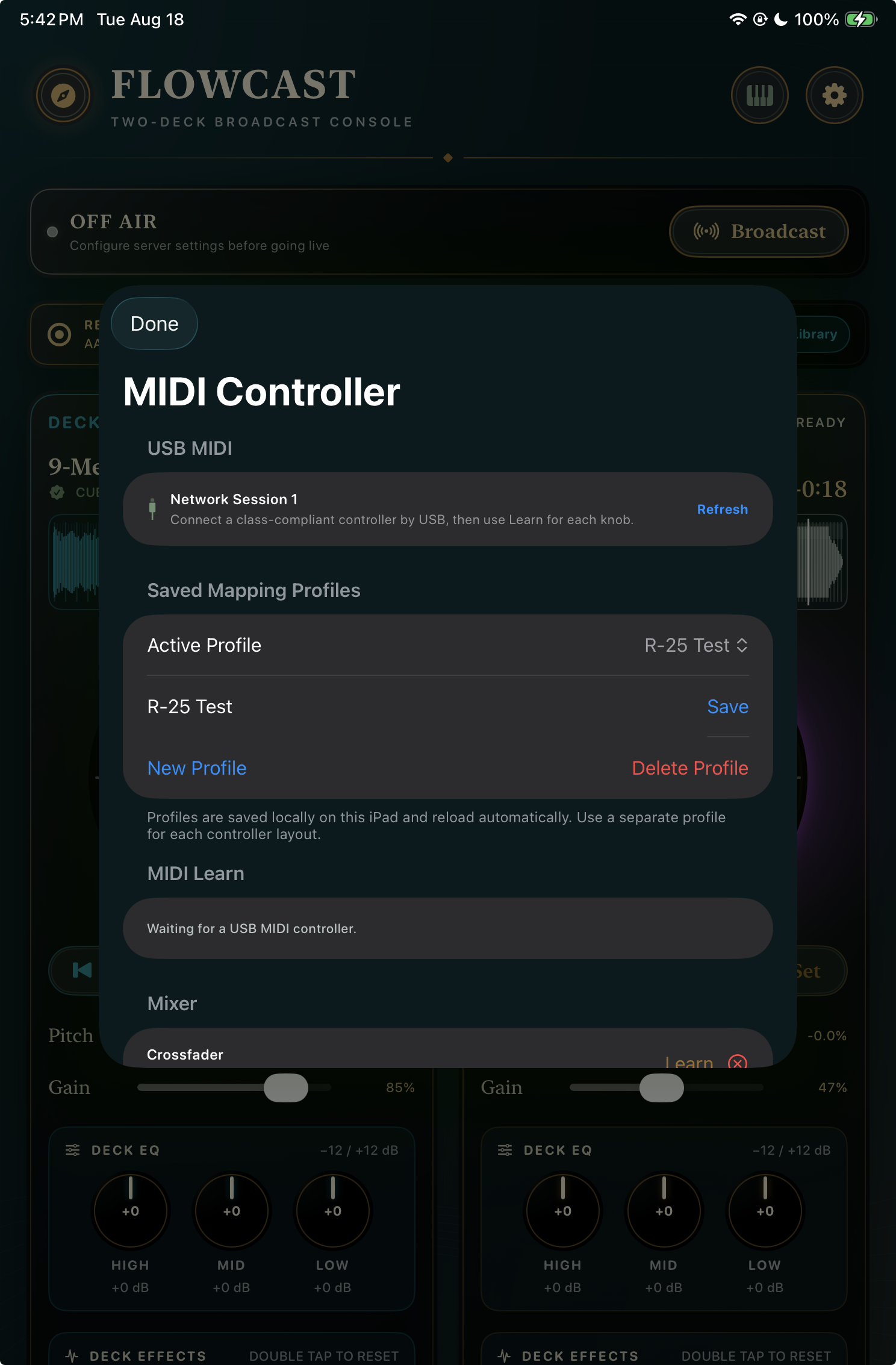 Midi controller capabilities